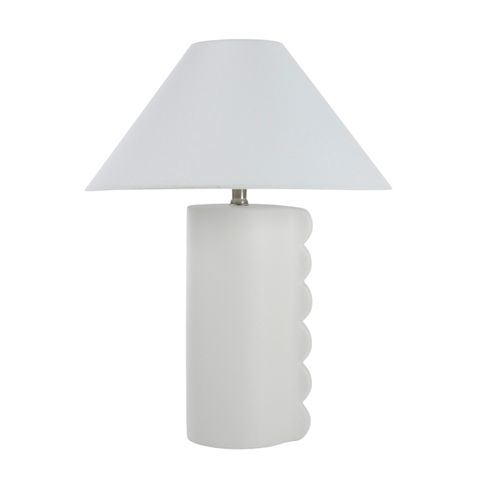 Odetta Ceramic Table Lamp in White