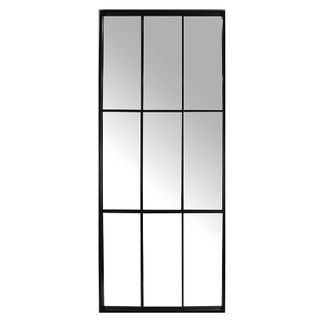 Maha Metal Floor Mirror in Black