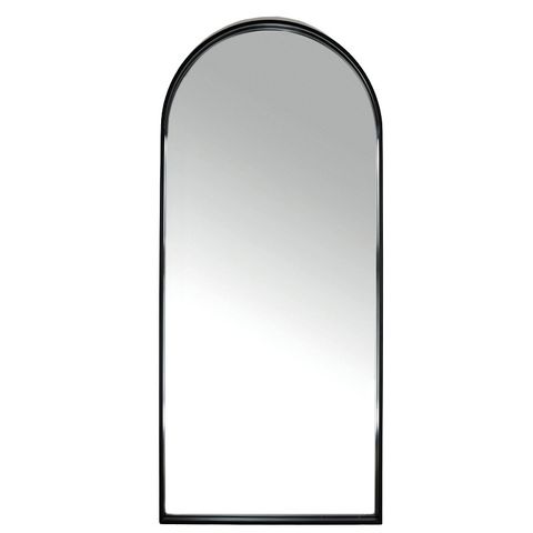 Mina Arch Metal Floor Mirror in Black 180cm