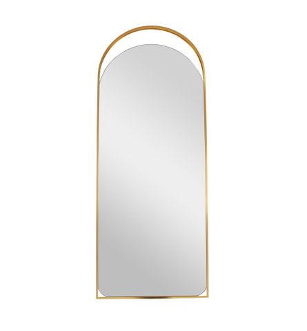 Ela Arch Metal Floor Mirror in Gold 151cm