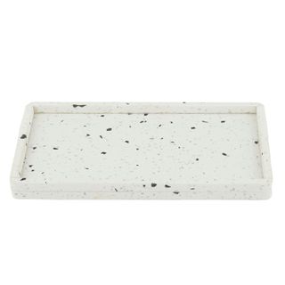 Freya Rectangular Terrazzo Tray in White (Save 25%)