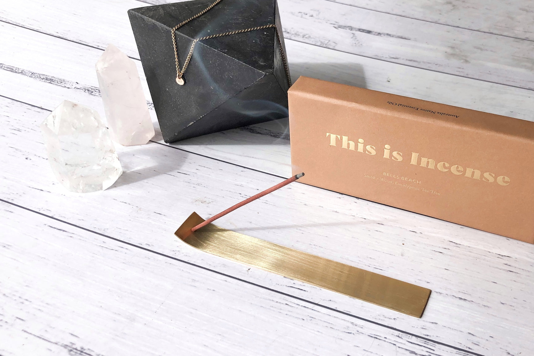 Gold Incense Holder by Kirsty Lief