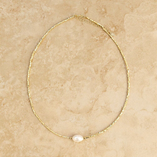 Tahiti Necklace in Gold/Pearl