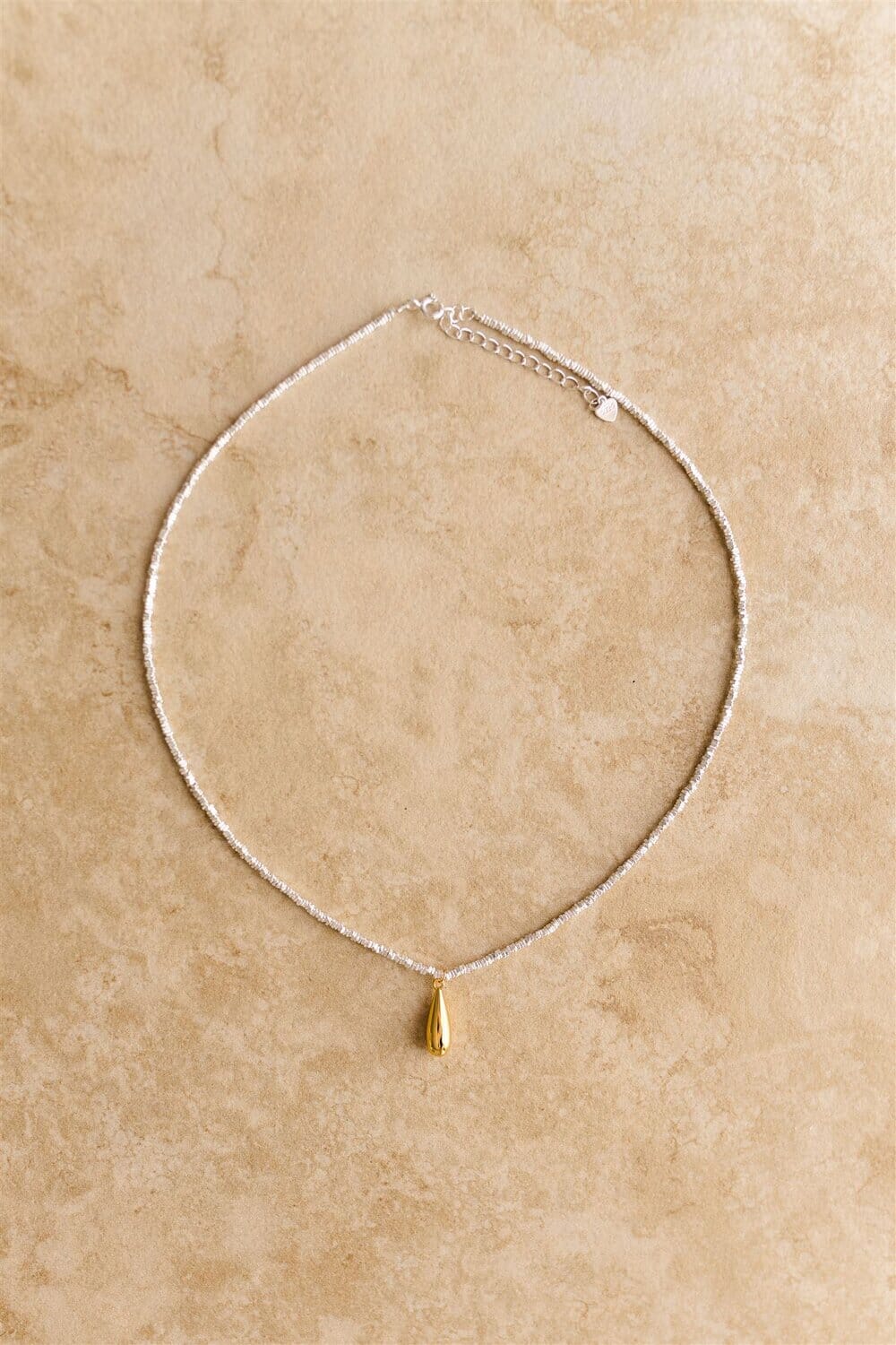 Indigo &amp; Wolfe - Ember Silver Necklace W/ Gold Pendant