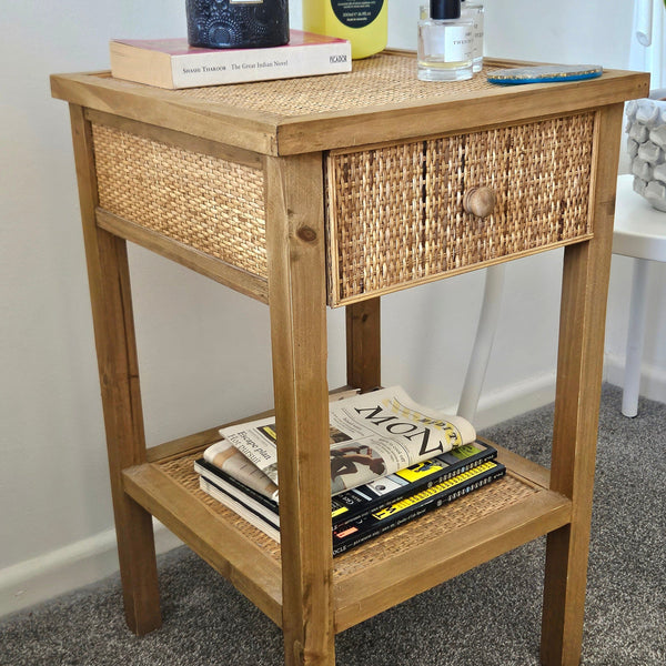 Arabella Rattan Bedside Table Natural (Save 64%)