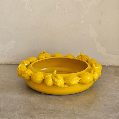 Aphrodite Ceramic Lemon Bowl in Yellow