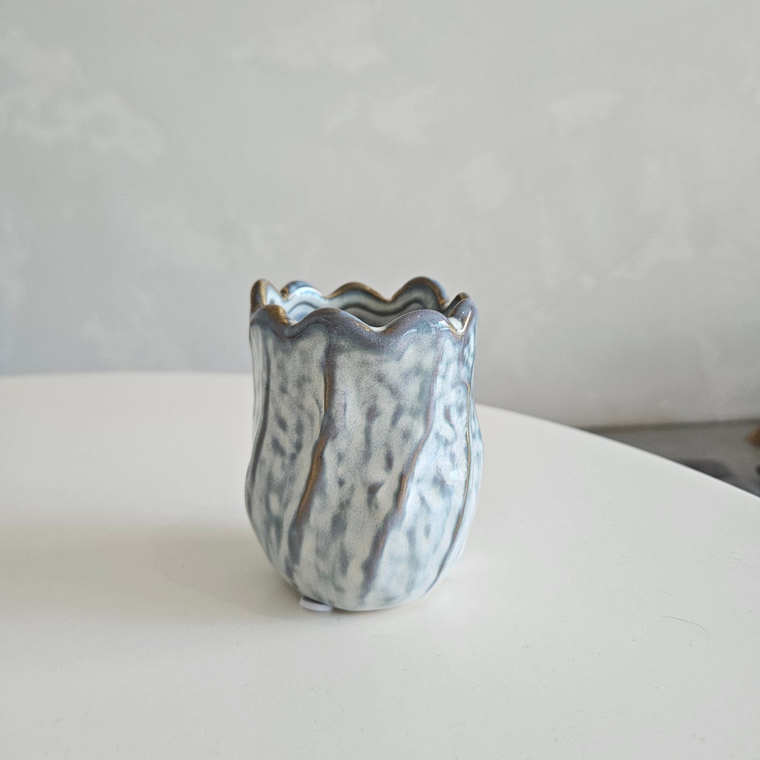 Inez Fig Candle in Cloud Blue 9cm