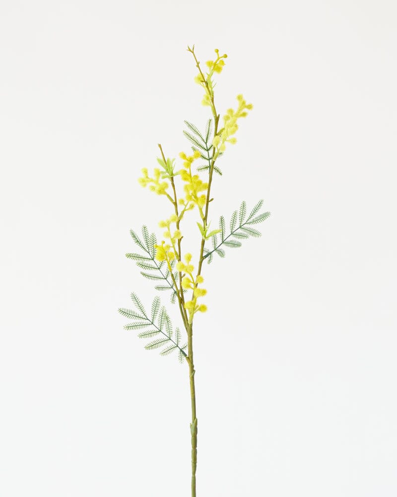 Wattle Artificial Spray in Yellow - 64cm