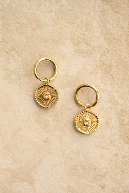 Indigo &amp; Wolfe - Eyesha Gold Evil Eye Earrings
