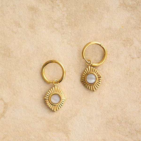 Indigo & Wolfe - Adriana Gold & Stone Earrings