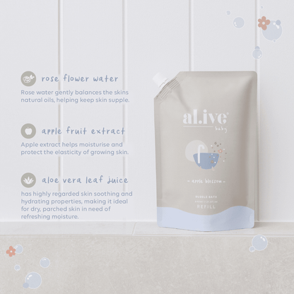 Al.ive Body Bubble Bath Refill 640ml - Apple Blossom