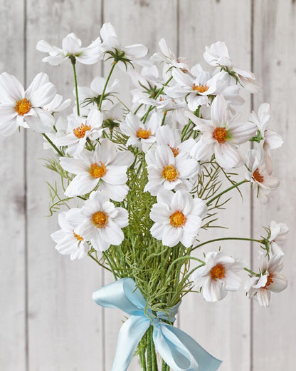 Cosmos Artificial Bush in White 49cm