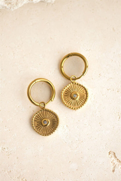 Indigo &amp; Wolfe - Eyesha Gold Evil Eye Earrings