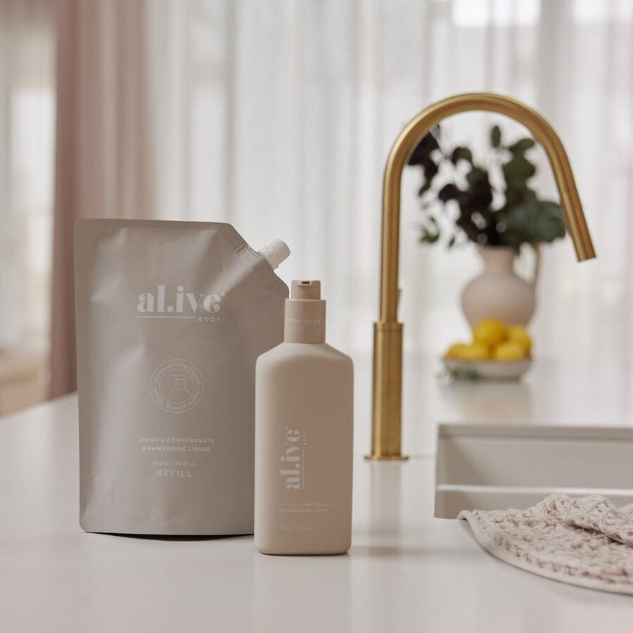 Al.ive Body - Dish Washing Liquid Refill - Lemon &amp; Pomegranate 900ml