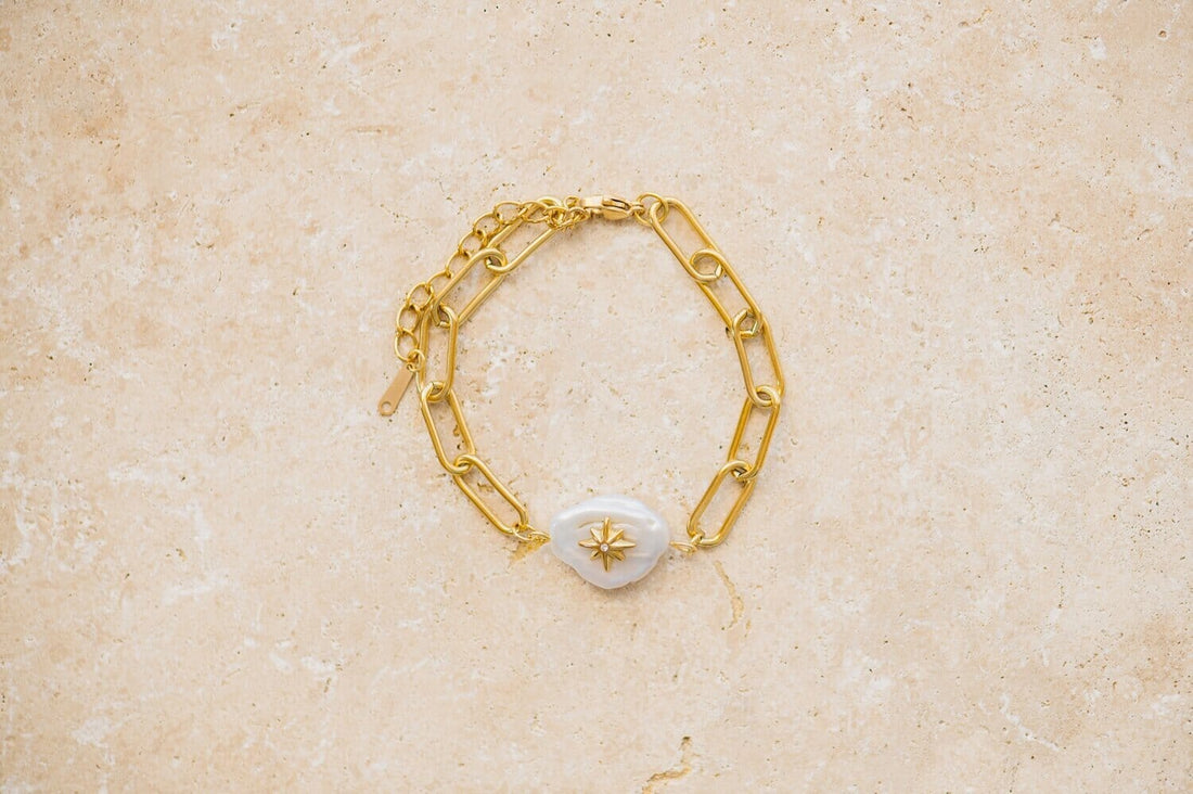 Indigo &amp; Wolfe - Virgo Gold Bracelet W/ Semi Precious Stone