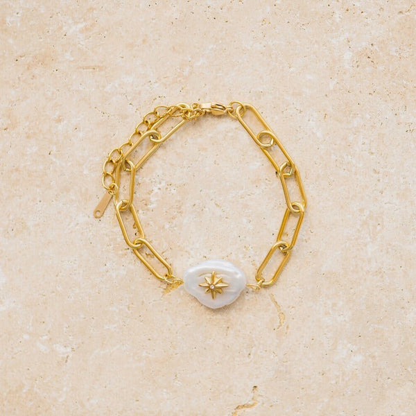 Virgo Gold Bracelet W/ Semi Precious Stone
