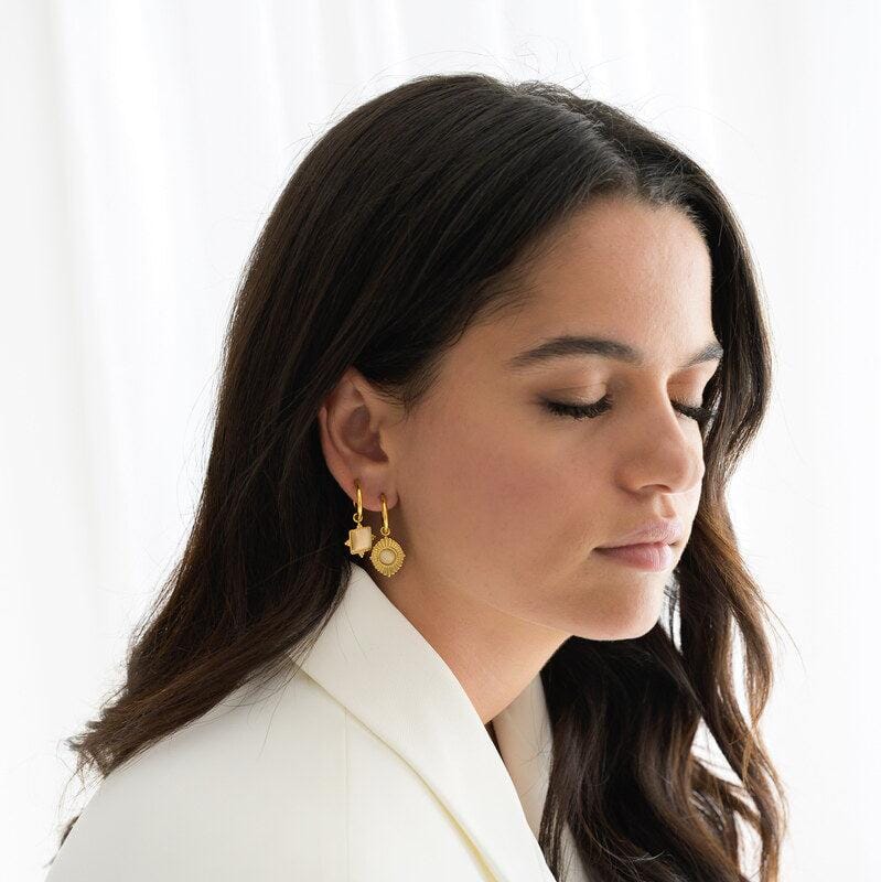 Indigo &amp; Wolfe - Adriana Gold &amp; Precious Stone Earrings