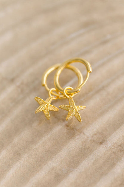 Indigo &amp; Wolfe - Starfish Gold Pendant Earrings