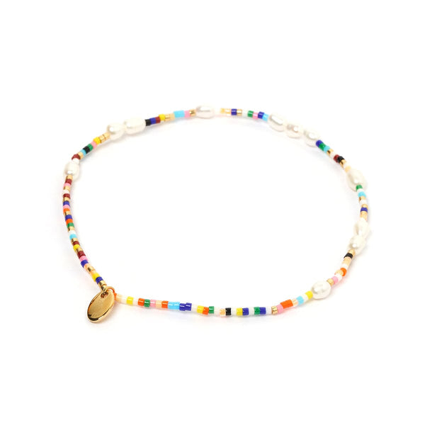 Pricillia Pearl and Beaded Anklet Arms of Eve