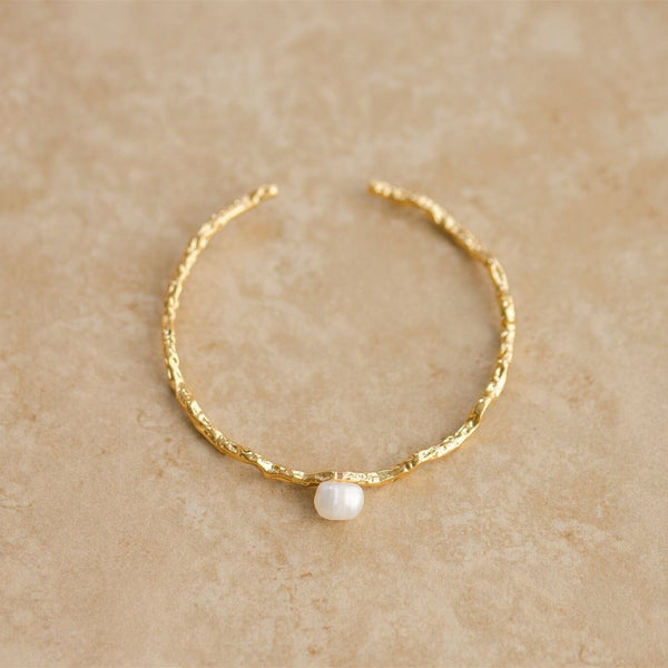 Gaia Gold + Freshwater Pearl Cuff