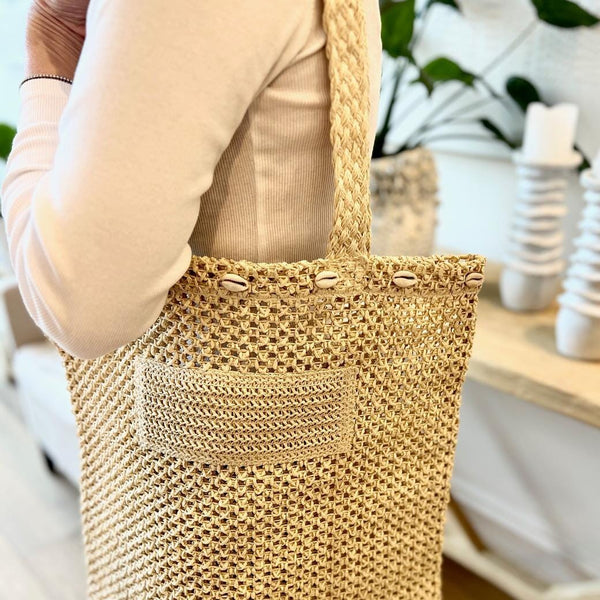 Shell Tote Bag in Natural