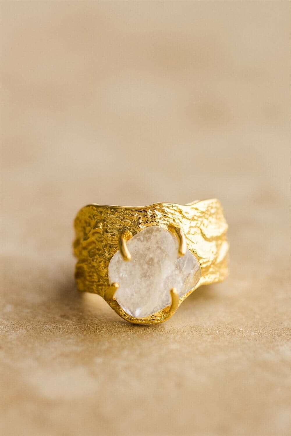 Indigo &amp; Wolfe - Nohea Gold Ring W/ Clear Stone