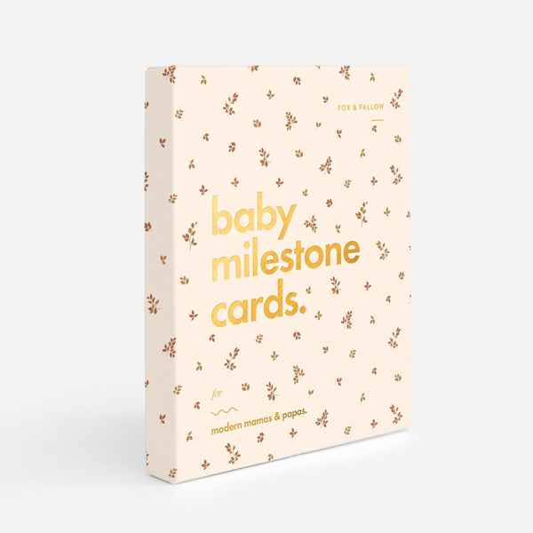 Baby Milestone Cards in  Broderie - Fox & Fallow