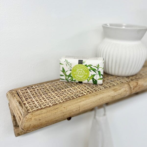 Adilah Rattan Wall Shelf W/ 5 Hooks (Sale 20% Off)