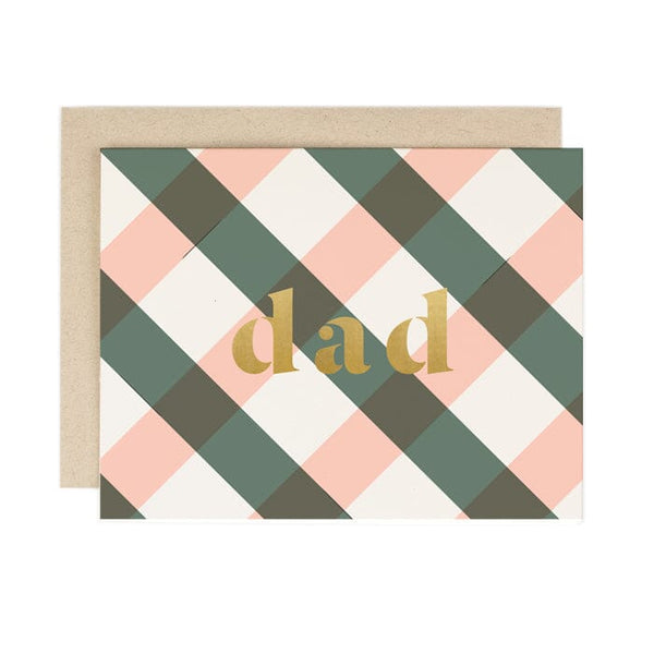 Dad Plaid Card with Gold Foil