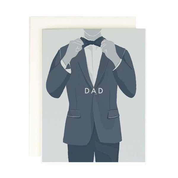 Dad Bow Tie Card with Silver Foil