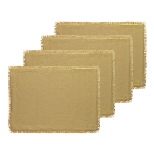 Fray Set of 4 Placemats in Dijon