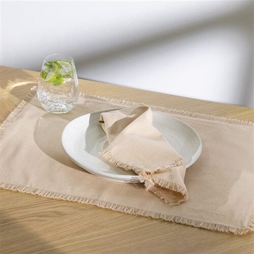 Fray Cotton Placemats in Apricot - Set of 4 (Save 25%)