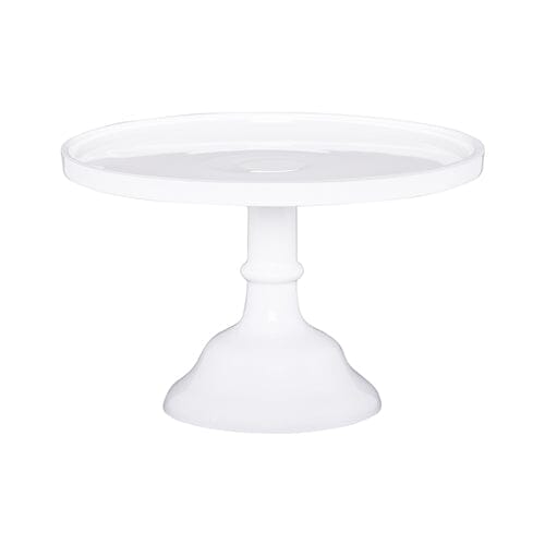 Ava Glass Cake Stand in White 20cm