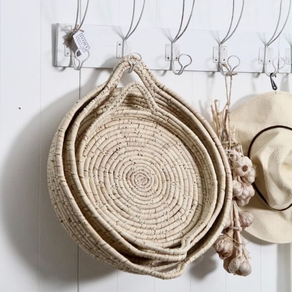 Artemis Date Leaf Tray with Handles - Small