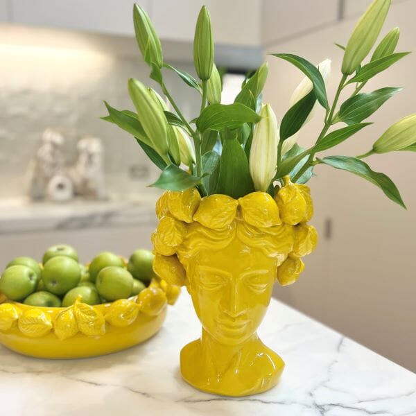 Aphrodite Ceramic Lemon Bowl in Yellow