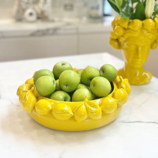 Aphrodite Ceramic Lemon Bowl in Yellow (Pre-Order for April Delivery)