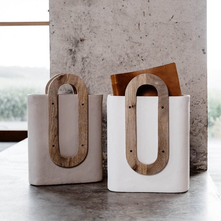 Eadie Lifestyle - Magazine Holder in White