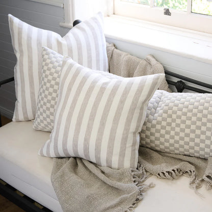 Gambit Long Lumbar in Off White/Silver - 40x120cm