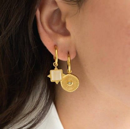 Indigo &amp; Wolfe - Eyesha Gold Evil Eye Earrings