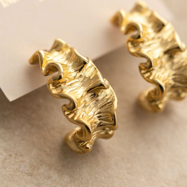 Indigo & Wolfe - Soleil Gold Hoop Earrings
