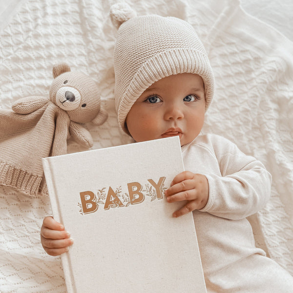 Mini Baby Book in Oatmeal -  Fox & Fallow