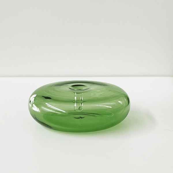 Glass Vessel Incense Holder Green