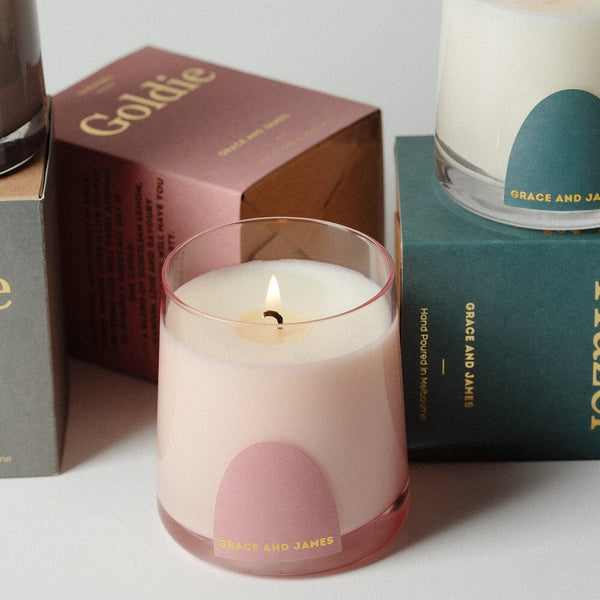 Grace and James Candle - La Famiglia Collection - Goldie 40Hr