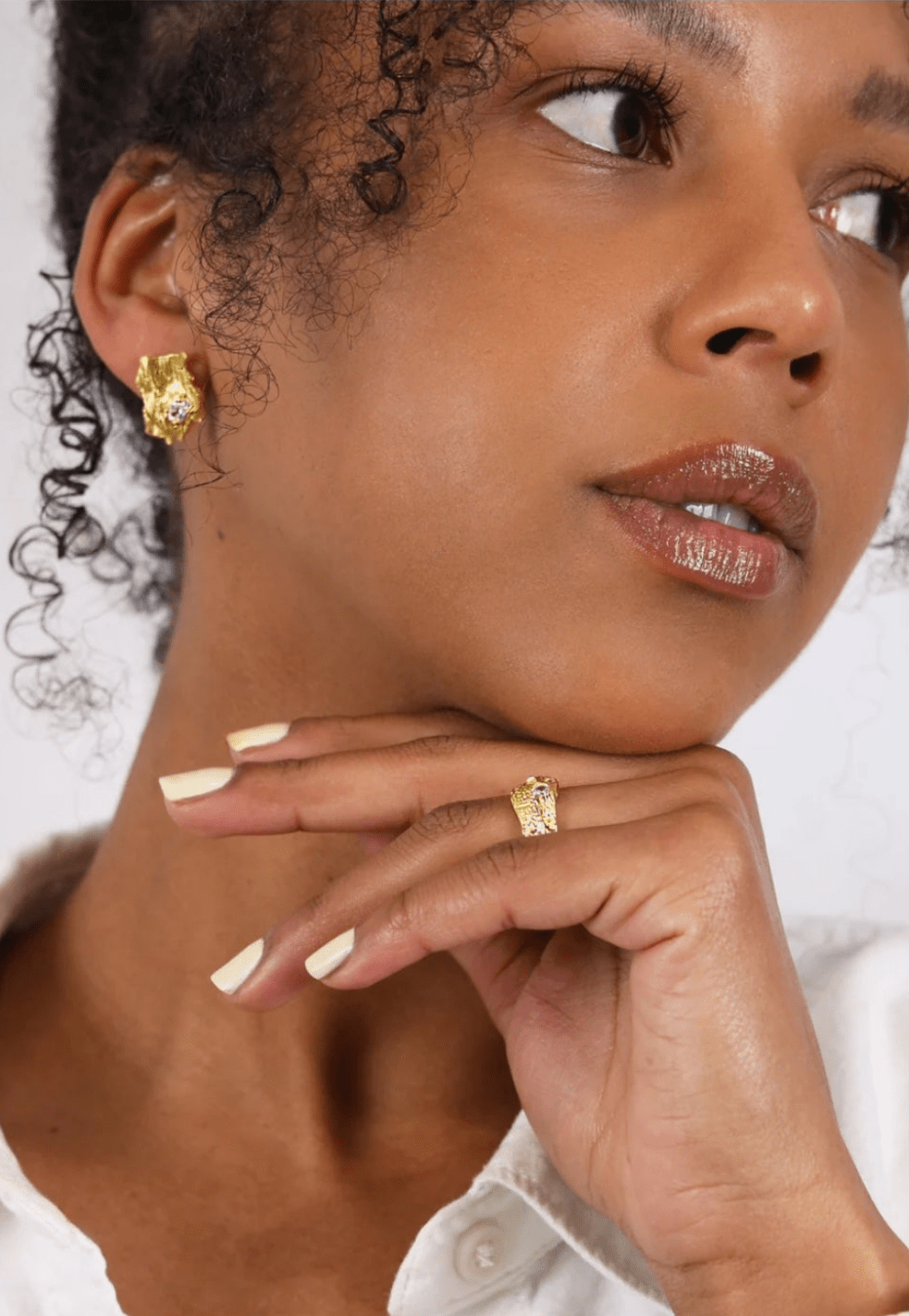 Indigo &amp; Wolfe - Nora Gold &amp; Stone Earrings