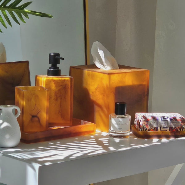 Melini Resin Soap Dish Smoked Brown