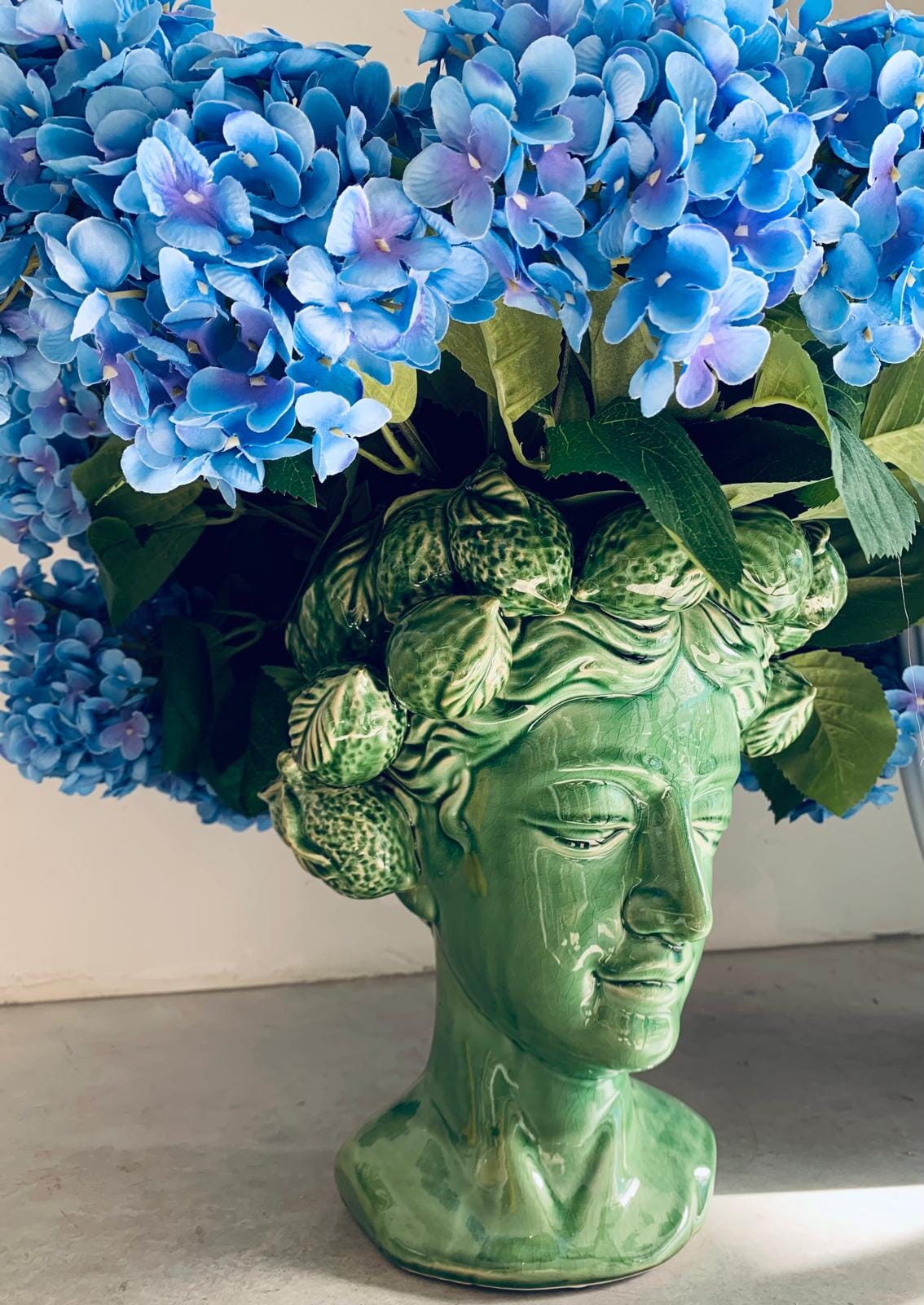 Aphrodite Ceramic Lemonhead Vase in Green