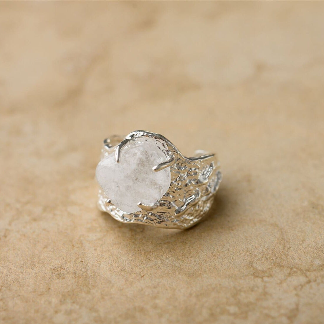 Indigo &amp; Wolfe - Nohea Silver Ring W/ Clear Stone