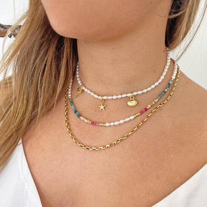 Arms of Eve - Moana Gemstone and Pearl Necklace