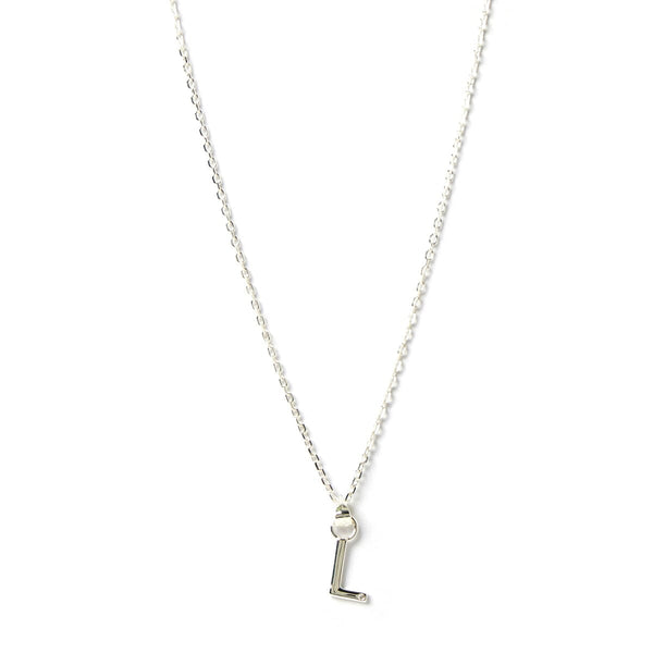Arms of Eve - Letter L Silver Charm Necklace