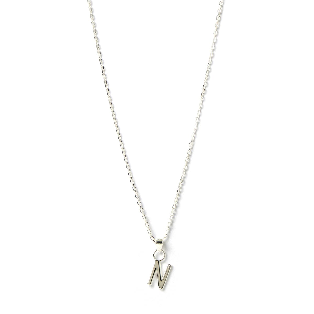 Arms of Eve - Letter N Silver Charm Necklace